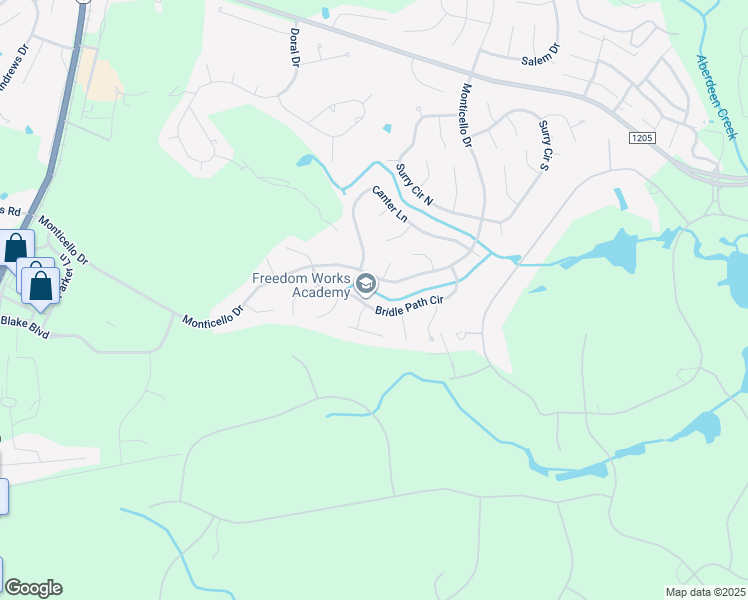 map of restaurants, bars, coffee shops, grocery stores, and more near 65 Bridle Path Circle in Pinehurst