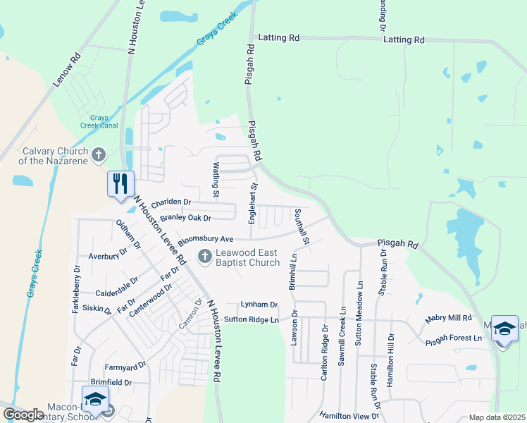map of restaurants, bars, coffee shops, grocery stores, and more near 1739 Brentford Cove in Shelby County
