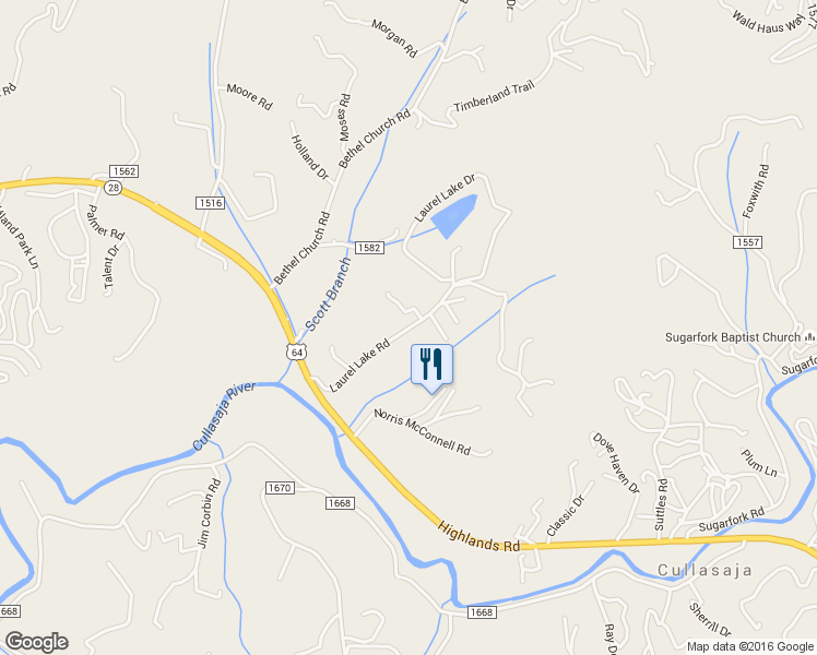 map of restaurants, bars, coffee shops, grocery stores, and more near Laurel Lake Road in Franklin
