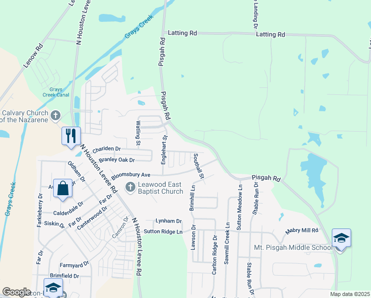 map of restaurants, bars, coffee shops, grocery stores, and more near 10160 Hammersmith Lane in Shelby County