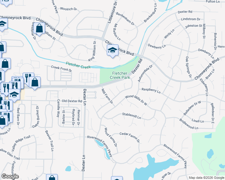 map of restaurants, bars, coffee shops, grocery stores, and more near 1758 Meadow River Cove in Memphis