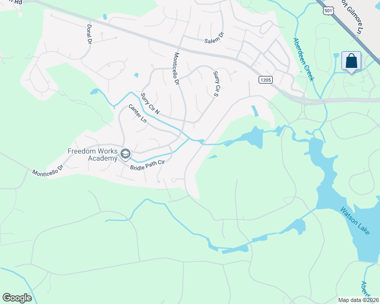 map of restaurants, bars, coffee shops, grocery stores, and more near 170 Quail Hollow in Pinehurst