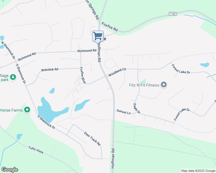 map of restaurants, bars, coffee shops, grocery stores, and more near 1 Quail Court in Jackson Springs