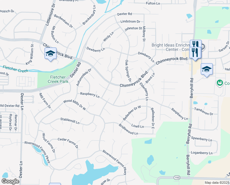 map of restaurants, bars, coffee shops, grocery stores, and more near 8893 Wenham Cove West in Memphis