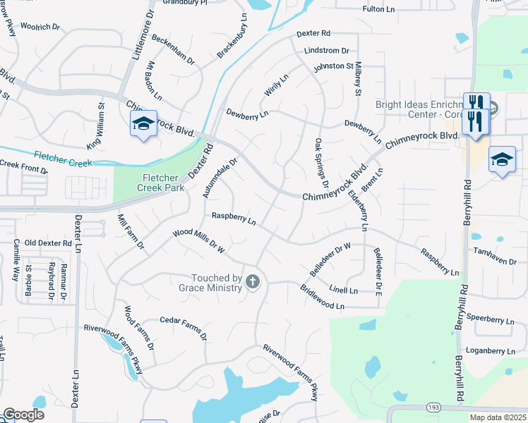 map of restaurants, bars, coffee shops, grocery stores, and more near 1761 Dartford Drive in Memphis