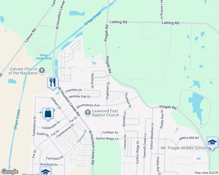 map of restaurants, bars, coffee shops, grocery stores, and more near 1762 Englehart Street in Shelby County