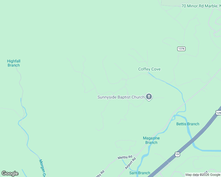 map of restaurants, bars, coffee shops, grocery stores, and more near 1050 Bluff Road in Marble