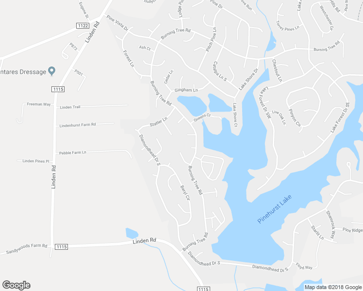 map of restaurants, bars, coffee shops, grocery stores, and more near 9 Ruby Lane in Pinehurst