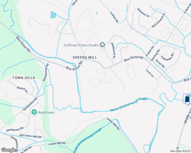 map of restaurants, bars, coffee shops, grocery stores, and more near 6808 Hampton Wood Circle in Middle Valley