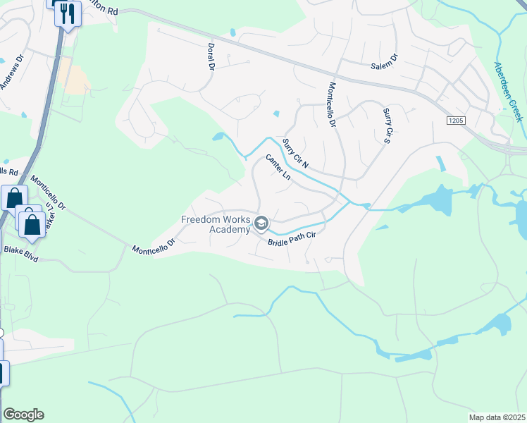 map of restaurants, bars, coffee shops, grocery stores, and more near 8 Canter Lane in Pinehurst