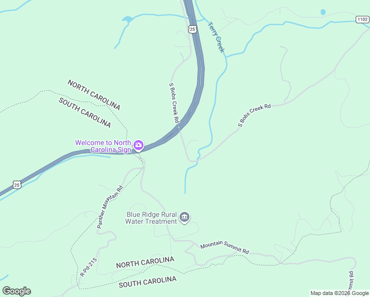 map of restaurants, bars, coffee shops, grocery stores, and more near 1298 South Bobs Creek Road in Zirconia