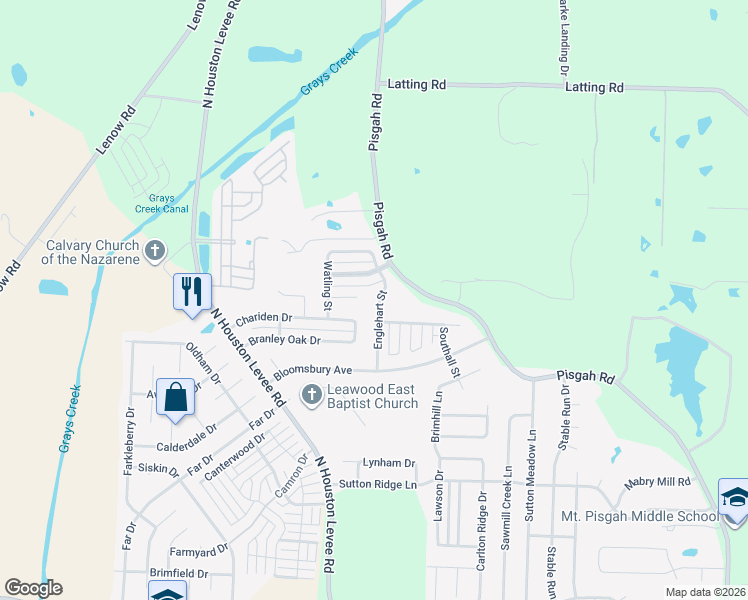 map of restaurants, bars, coffee shops, grocery stores, and more near 1762 Englehart Street in Shelby County