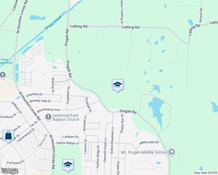 map of restaurants, bars, coffee shops, grocery stores, and more near 1776 Pisgah Road in Shelby County