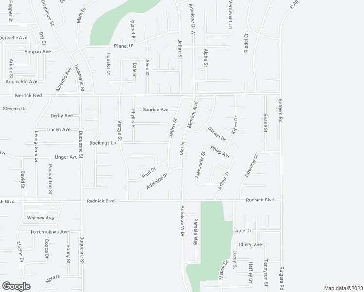map of restaurants, bars, coffee shops, grocery stores, and more near Martin in California City