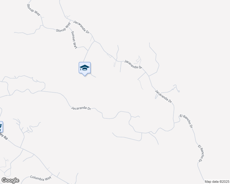 map of restaurants, bars, coffee shops, grocery stores, and more near 24151 Jacaranda Drive in Tehachapi