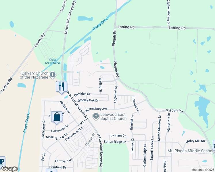 map of restaurants, bars, coffee shops, grocery stores, and more near 10076 Mill Hill Avenue in Shelby County