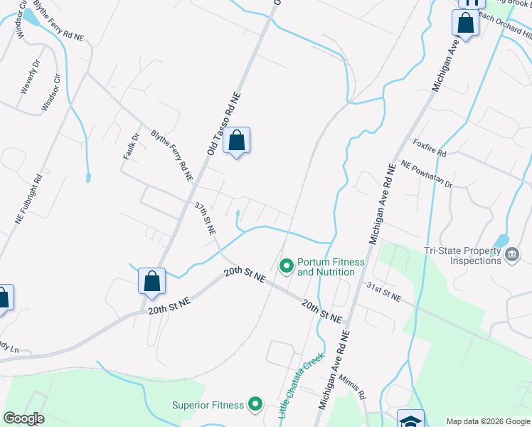 map of restaurants, bars, coffee shops, grocery stores, and more near 1719 Stonebriar Drive Northeast in Cleveland