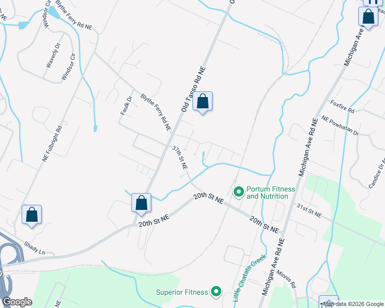 map of restaurants, bars, coffee shops, grocery stores, and more near 1615 Manchester Trail Northeast in Cleveland