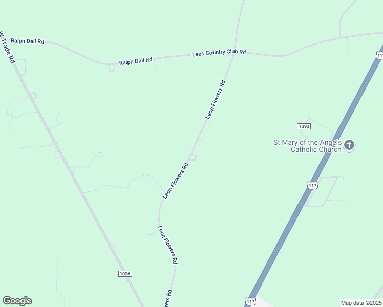 map of restaurants, bars, coffee shops, grocery stores, and more near 365 Leon Flowers Road in Mount Olive