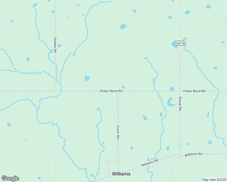 map of restaurants, bars, coffee shops, grocery stores, and more near County Road E1270 in Le Flore County