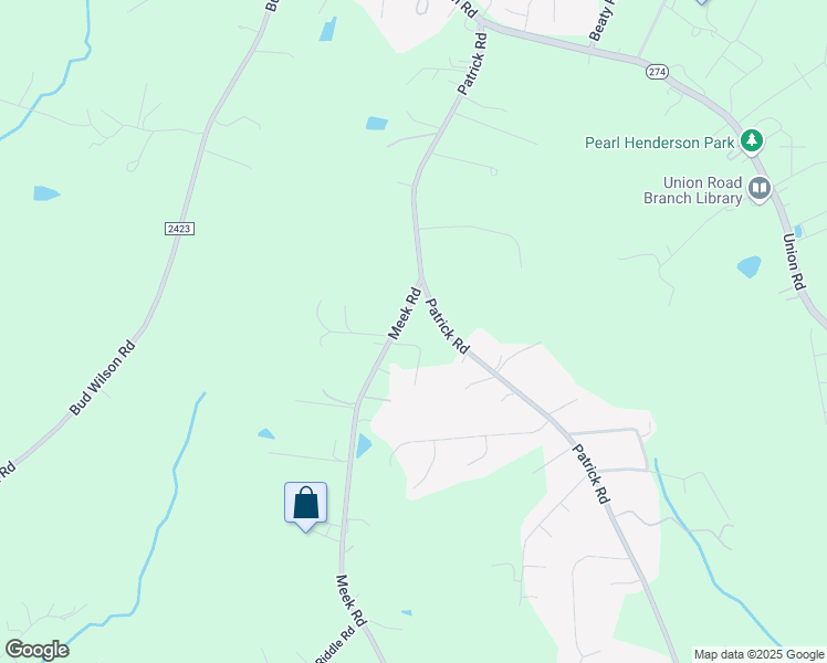 map of restaurants, bars, coffee shops, grocery stores, and more near 115 Meek Road in Gastonia