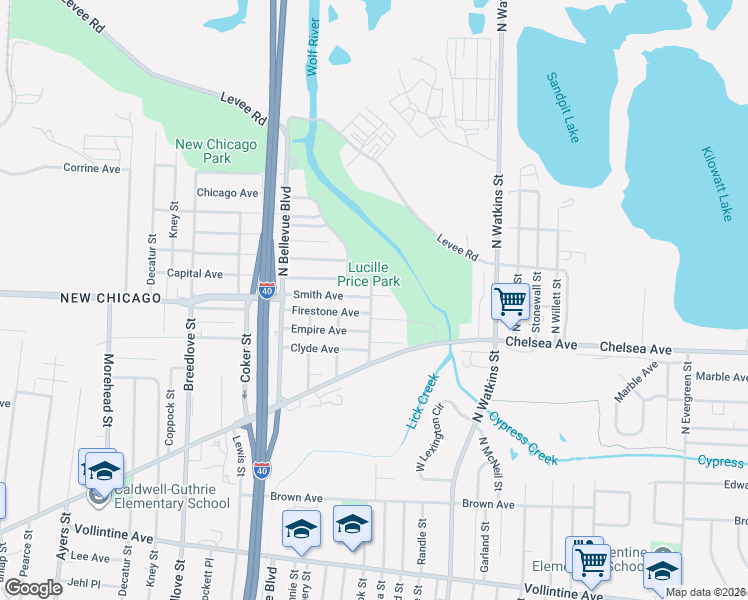 map of restaurants, bars, coffee shops, grocery stores, and more near 1297 Smith Avenue in Memphis