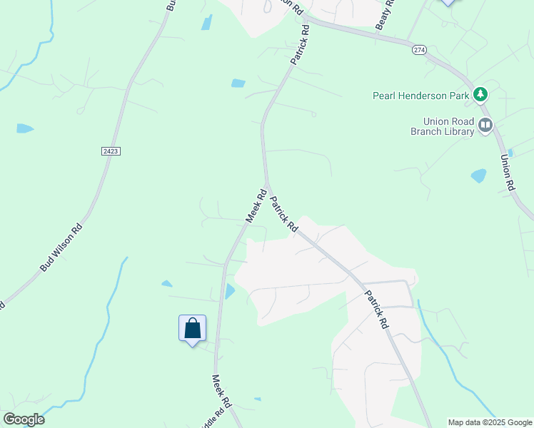 map of restaurants, bars, coffee shops, grocery stores, and more near 115 Meek Road in Gastonia