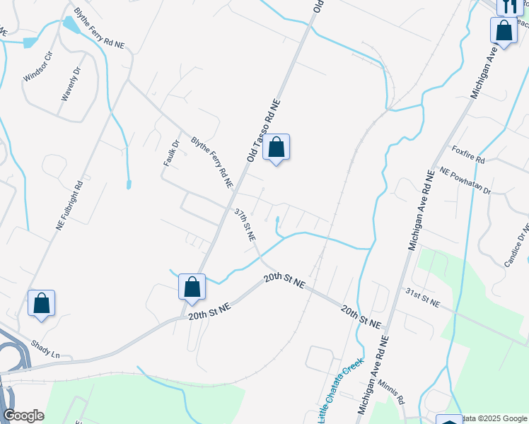 map of restaurants, bars, coffee shops, grocery stores, and more near 1717 New Castle Drive Northeast in Cleveland