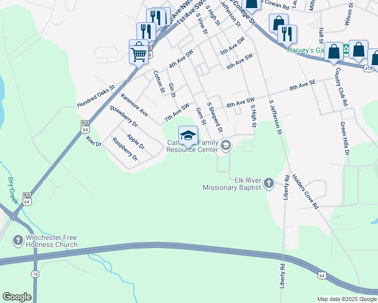 map of restaurants, bars, coffee shops, grocery stores, and more near in Winchester