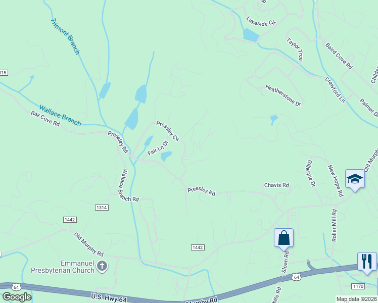 map of restaurants, bars, coffee shops, grocery stores, and more near 157 Pressley Circle in Franklin