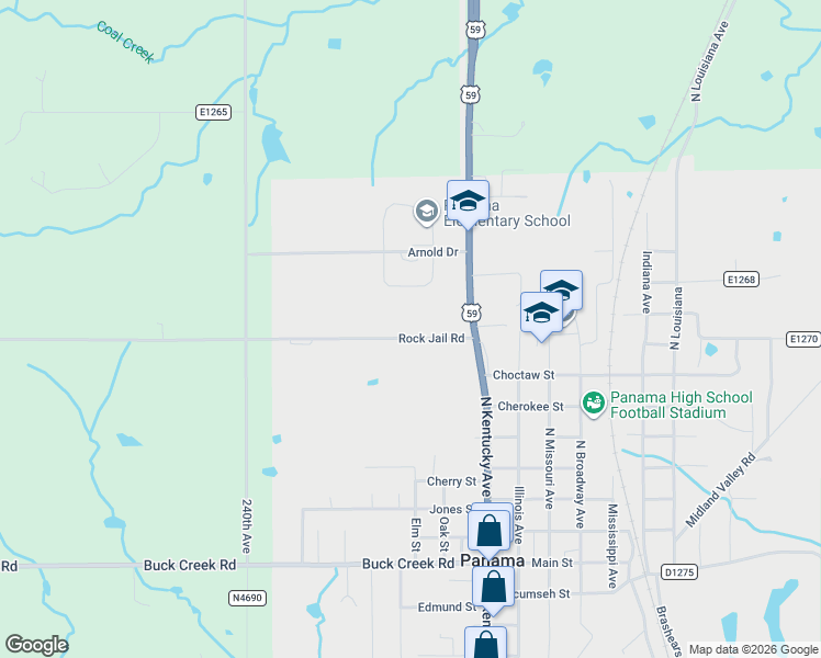 map of restaurants, bars, coffee shops, grocery stores, and more near 202 Rock Jail Road in Panama