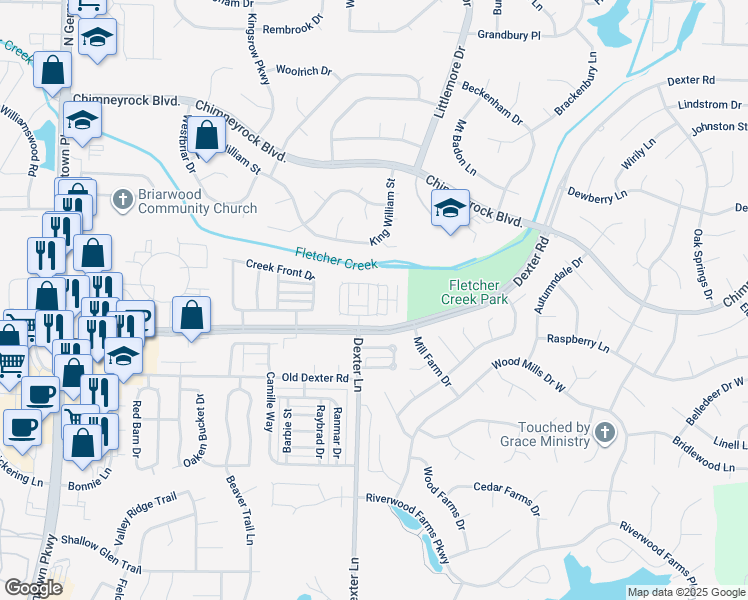 map of restaurants, bars, coffee shops, grocery stores, and more near 1827 Black Bear Circle East in Memphis