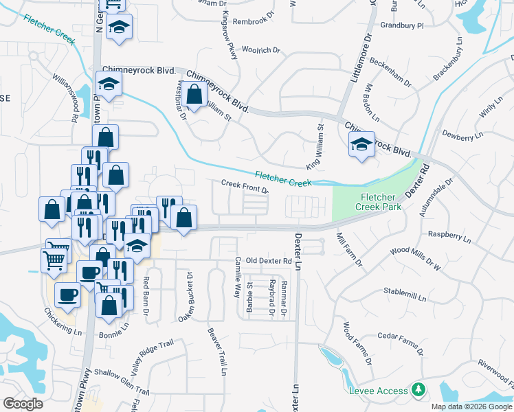 map of restaurants, bars, coffee shops, grocery stores, and more near 8419 Seagull Drive in Memphis
