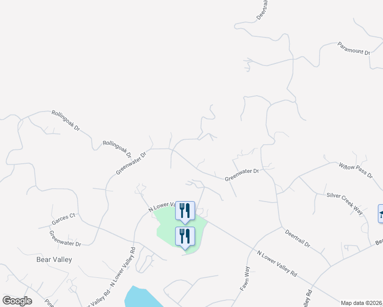 map of restaurants, bars, coffee shops, grocery stores, and more near 29501 Greenwater Drive in Tehachapi