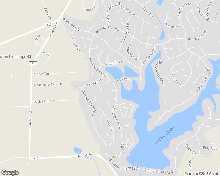 map of restaurants, bars, coffee shops, grocery stores, and more near 1 Topaz Lane in Pinehurst