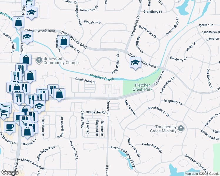 map of restaurants, bars, coffee shops, grocery stores, and more near 1820 Clunan Cove in Memphis