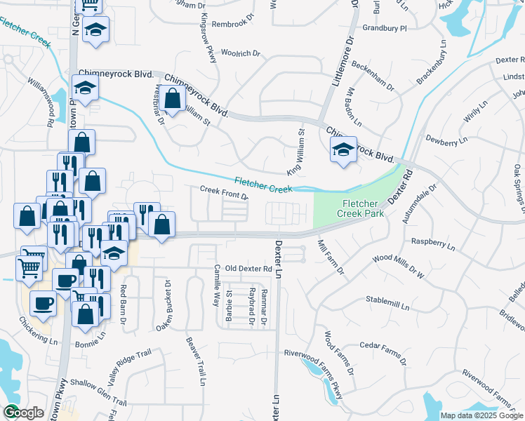 map of restaurants, bars, coffee shops, grocery stores, and more near 1819 Black Bear Circle East in Memphis