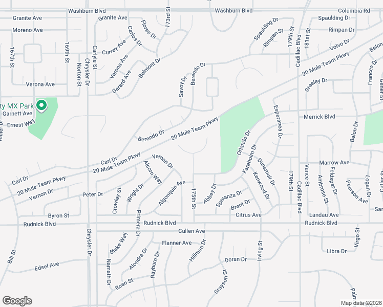 map of restaurants, bars, coffee shops, grocery stores, and more near Omita Court in California City