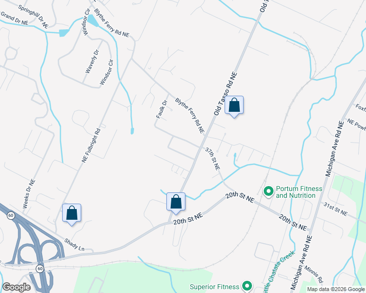 map of restaurants, bars, coffee shops, grocery stores, and more near 1353 Harvey Rd NE in Cleveland