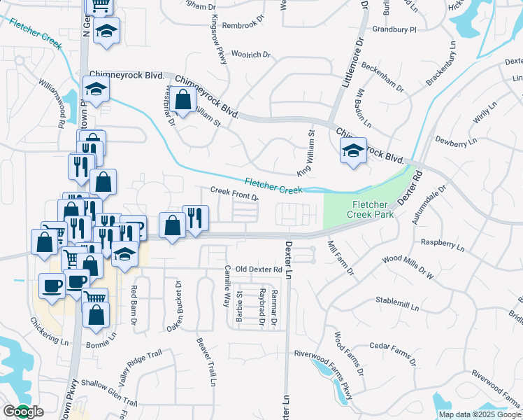 map of restaurants, bars, coffee shops, grocery stores, and more near 8419 Seagull Drive in Memphis