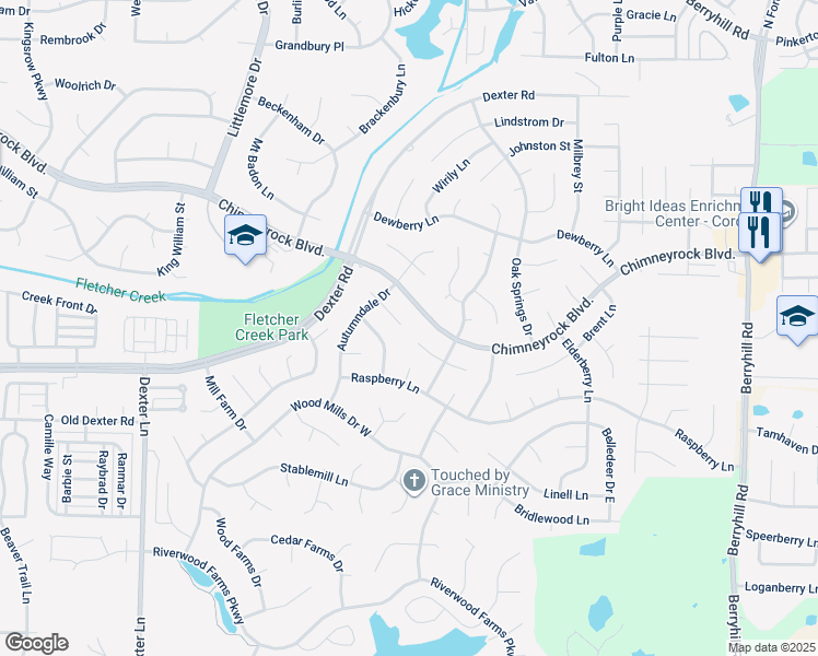 map of restaurants, bars, coffee shops, grocery stores, and more near 8824 Bredbury Cove East in Memphis
