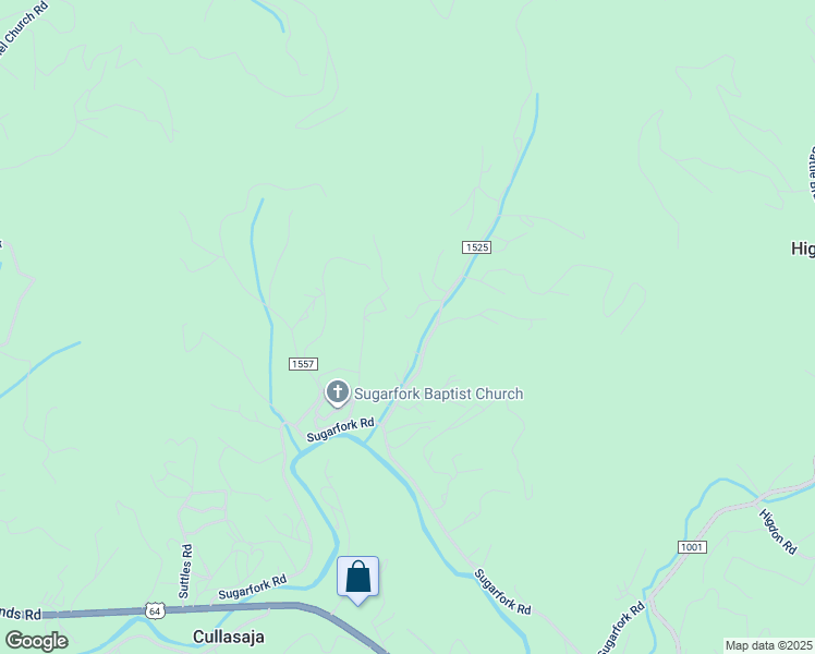 map of restaurants, bars, coffee shops, grocery stores, and more near Sugarfork Road in Macon County