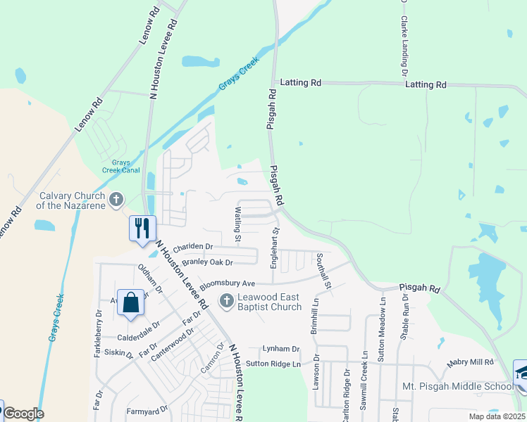 map of restaurants, bars, coffee shops, grocery stores, and more near 10076 Mill Hill Avenue in Shelby County