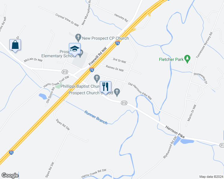 map of restaurants, bars, coffee shops, grocery stores, and more near 144 Sipes Street Northwest in Cleveland