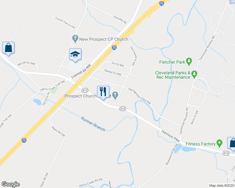 map of restaurants, bars, coffee shops, grocery stores, and more near 156 Sipes Street Northwest in Cleveland