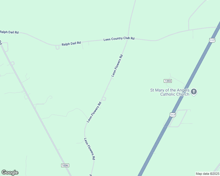 map of restaurants, bars, coffee shops, grocery stores, and more near 365-385 Leon Flowers Road in Mount Olive