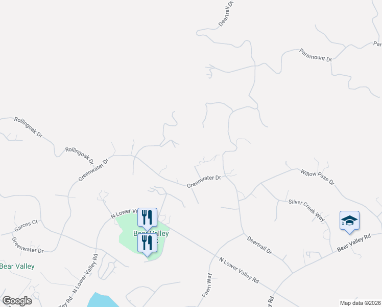 map of restaurants, bars, coffee shops, grocery stores, and more near 24580 Cub Court in Tehachapi