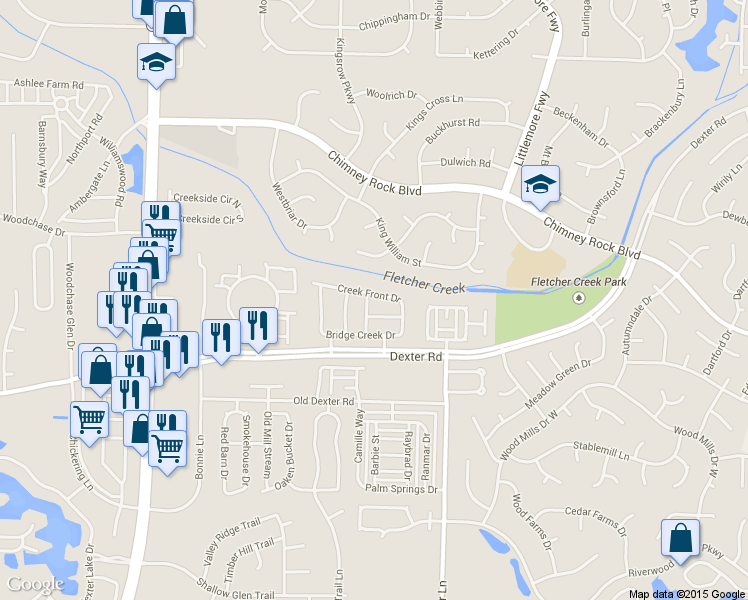 map of restaurants, bars, coffee shops, grocery stores, and more near 8403 Creek Front Dr in Cordova