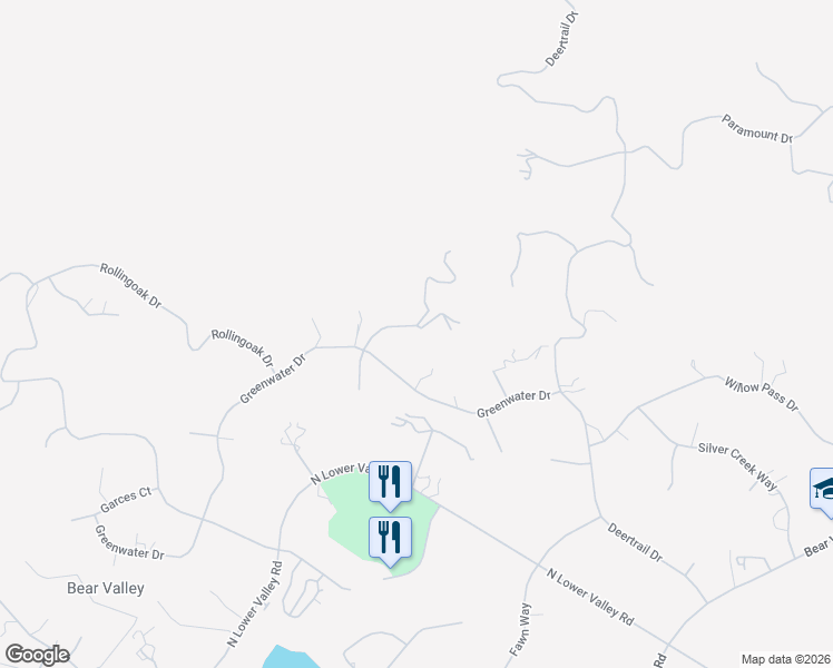 map of restaurants, bars, coffee shops, grocery stores, and more near 29501 Greenwater Drive in Tehachapi