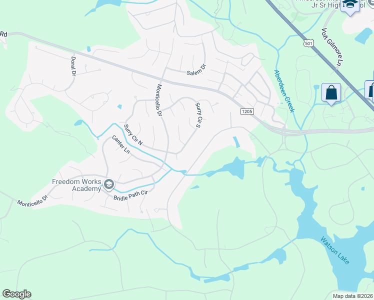 map of restaurants, bars, coffee shops, grocery stores, and more near 140 Quail Hollow in Pinehurst
